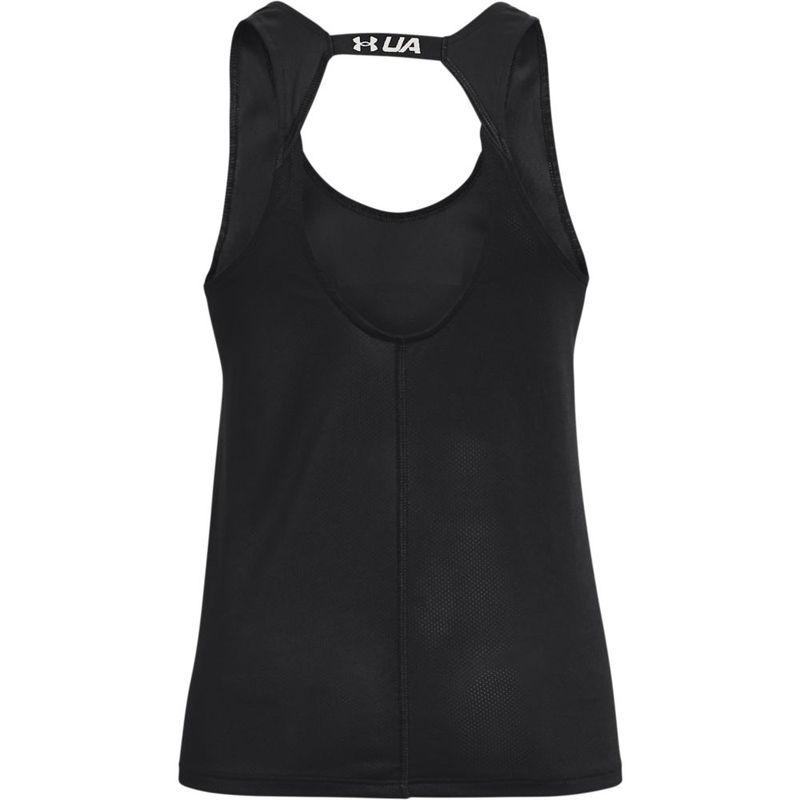 Camiseta-Manga-Sisa-under-armour-para-mujer-Ua-Fly-By-Tank-para-correr-color-negro.-Reverso-Sin-Modelo