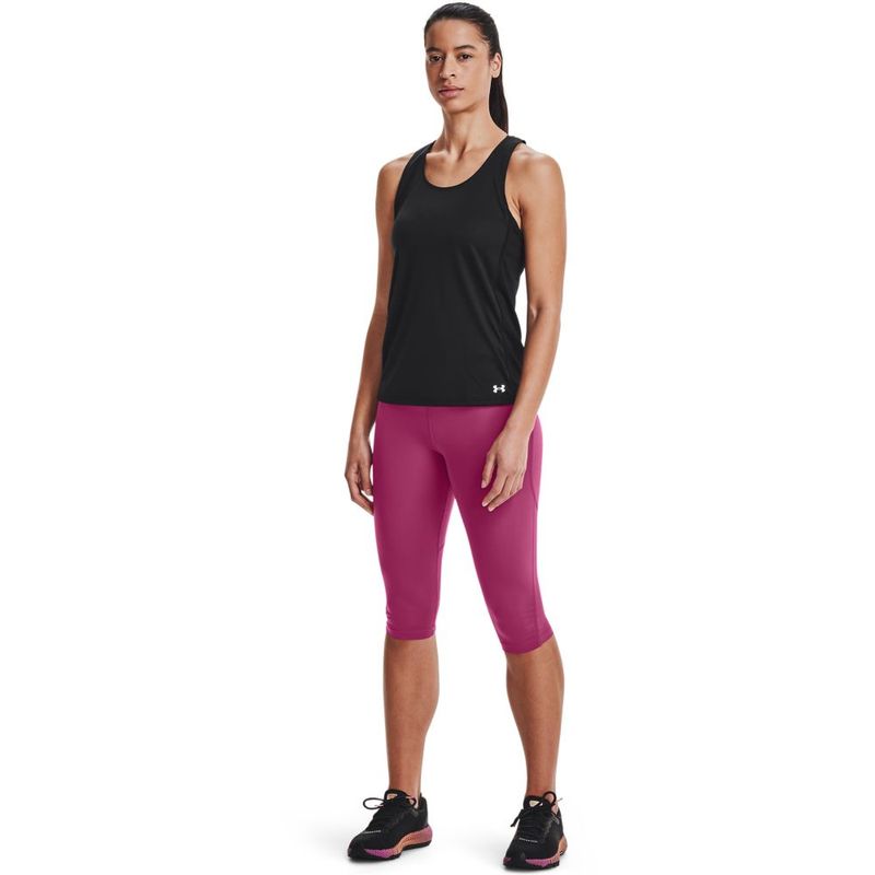 Camiseta-Manga-Sisa-under-armour-para-mujer-Ua-Fly-By-Tank-para-correr-color-negro.-Outfit-Completo