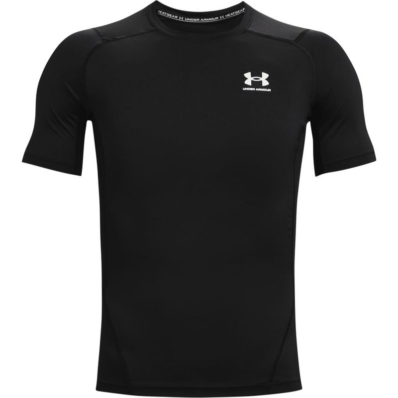 Camiseta-De-Compresion-under-armour-para-hombre-Ua-Hg-Armour-Comp-Ss-para-entrenamiento-color-negro.-Frente-Sin-Modelo