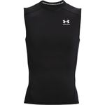 Camiseta-De-Compresion-under-armour-para-hombre-Ua-Hg-Armour-Comp-Sl-para-entrenamiento-color-negro.-Frente-Sin-Modelo
