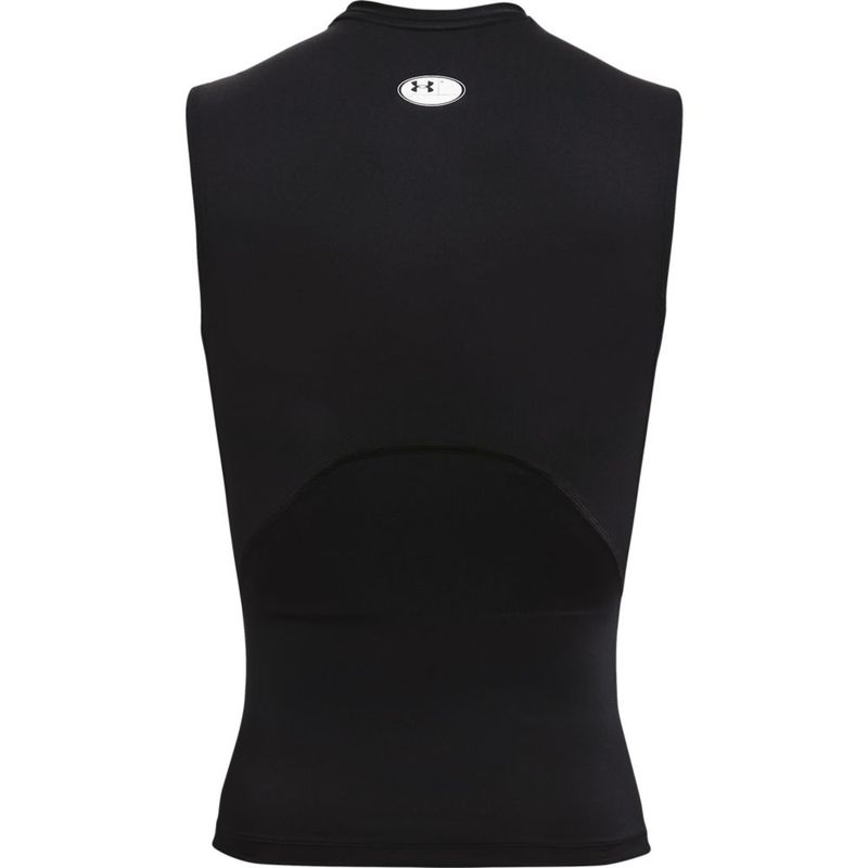 Camiseta-De-Compresion-under-armour-para-hombre-Ua-Hg-Armour-Comp-Sl-para-entrenamiento-color-negro.-Reverso-Sin-Modelo