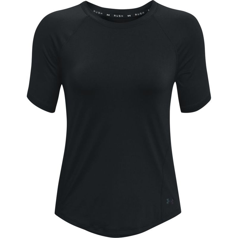Camiseta-Manga-Corta-under-armour-para-mujer-Ua-Rush-Ss-para-entrenamiento-color-negro.-Frente-Sin-Modelo