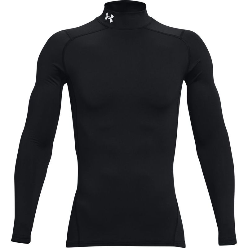 Camiseta-De-Compresion-under-armour-para-hombre-Ua-Cg-Armour-Comp-Mock-para-entrenamiento-color-negro.-Frente-Sin-Modelo