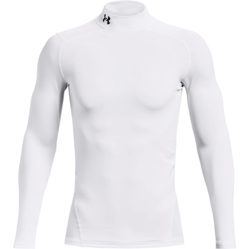 Camiseta-De-Compresion-under-armour-para-hombre-Ua-Cg-Armour-Comp-Mock-para-entrenamiento-color-blanco.-Frente-Sin-Modelo