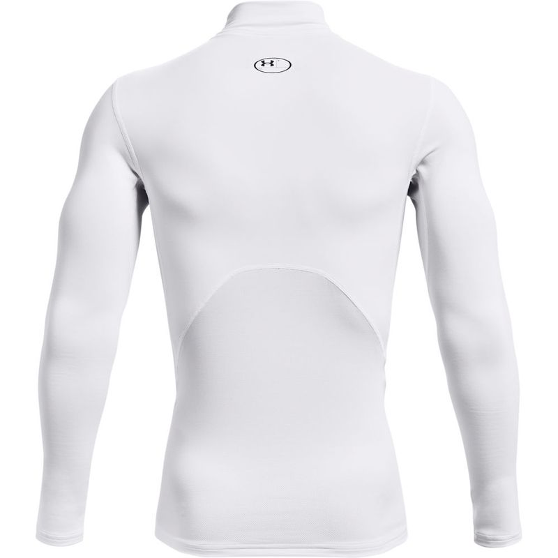 Camiseta-De-Compresion-under-armour-para-hombre-Ua-Cg-Armour-Comp-Mock-para-entrenamiento-color-blanco.-Reverso-Sin-Modelo