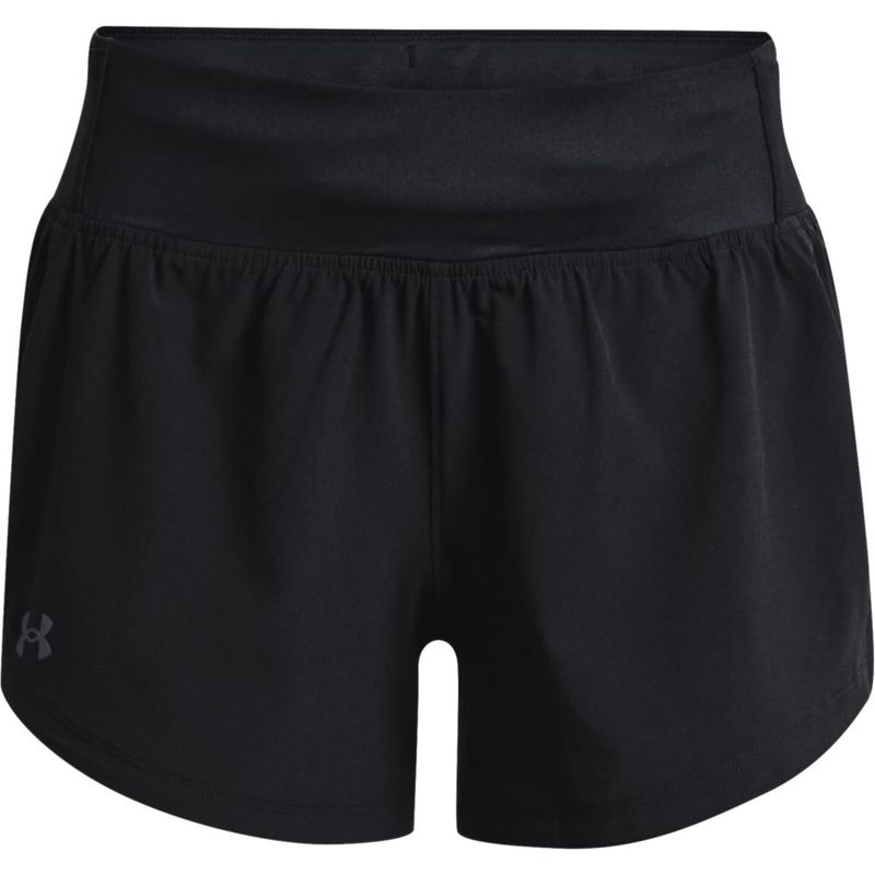 Pantaloneta-under-armour-para-mujer-Ua-Speedpocket-Perf-Short-para-correr-color-negro.-Frente-Sin-Modelo