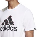 Camiseta-Manga-Corta-adidas-para-hombre-M-Hldy-Lghts-T-para-moda-color-blanco.-Detalle-1