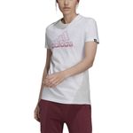 Camiseta-Manga-Corta-adidas-para-mujer-W--Snwflk-Prl-T-para-moda-color-blanco.-Zoom-Frontal-Sobre-Modelo