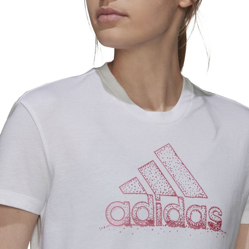 Camiseta-Manga-Corta-adidas-para-mujer-W--Snwflk-Prl-T-para-moda-color-blanco.-Detalle-1
