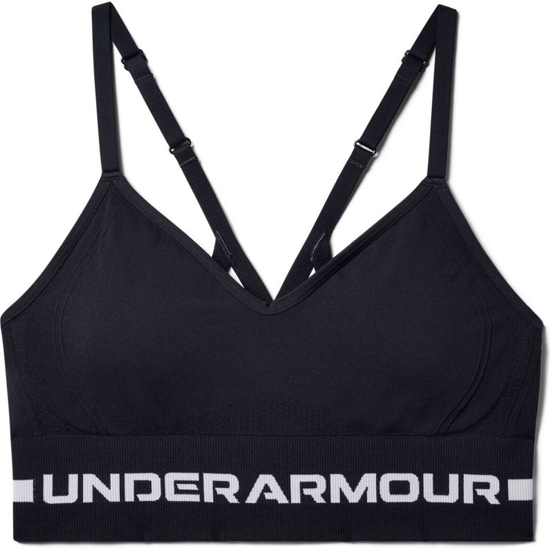 Top-under-armour-para-mujer-Ua-Seamless-Low-Long-Bra-para-entrenamiento-color-negro.-Frente-Sin-Modelo