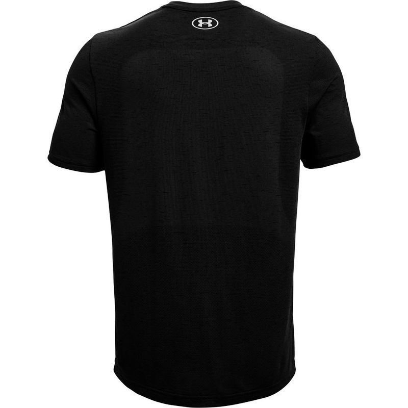 Camiseta-Manga-Corta-under-armour-para-hombre-Ua-Seamless-Ss-para-entrenamiento-color-negro.-Reverso-Sin-Modelo