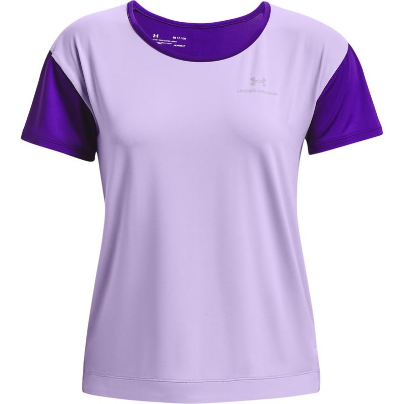 Camiseta-Manga-Corta-under-armour-para-mujer-Ua-Rush-Energy-Novelty-Ss-para-entrenamiento-color-morado.-Frente-Sin-Modelo