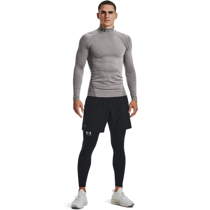 Camiseta-De-Compresion-under-armour-para-hombre-Ua-Cg-Armour-Comp-Mock-para-entrenamiento-color-gris.-Outfit-Completo