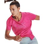 Camiseta-Manga-Corta-under-armour-para-mujer-Ua-Rush-Energy-Ss-para-entrenamiento-color-rosado.-Frente-Sobre-Modelo