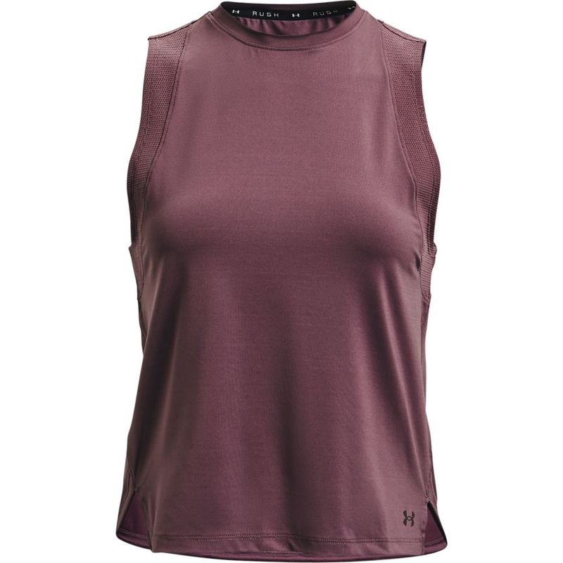 Camiseta-Manga-Sisa-under-armour-para-mujer-Ua-Rush-Mesh-Tank-para-entrenamiento-color-verde.-Frente-Sin-Modelo