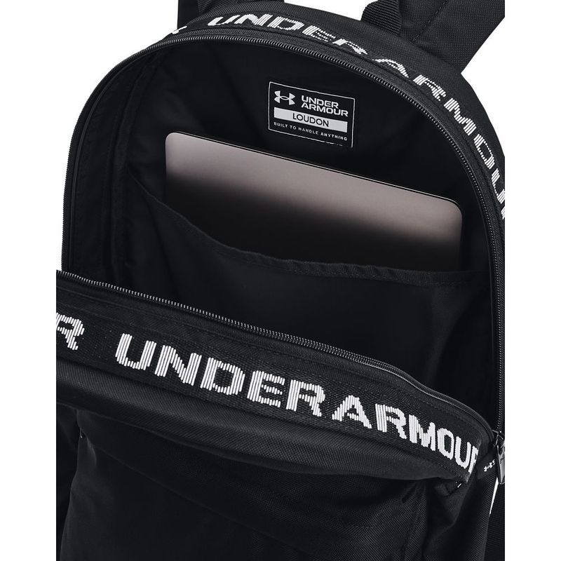 Morral-under-armour-para-hombre-Ua-Loudon-Backpack-para-entrenamiento-color-negro.-Almacenamiento