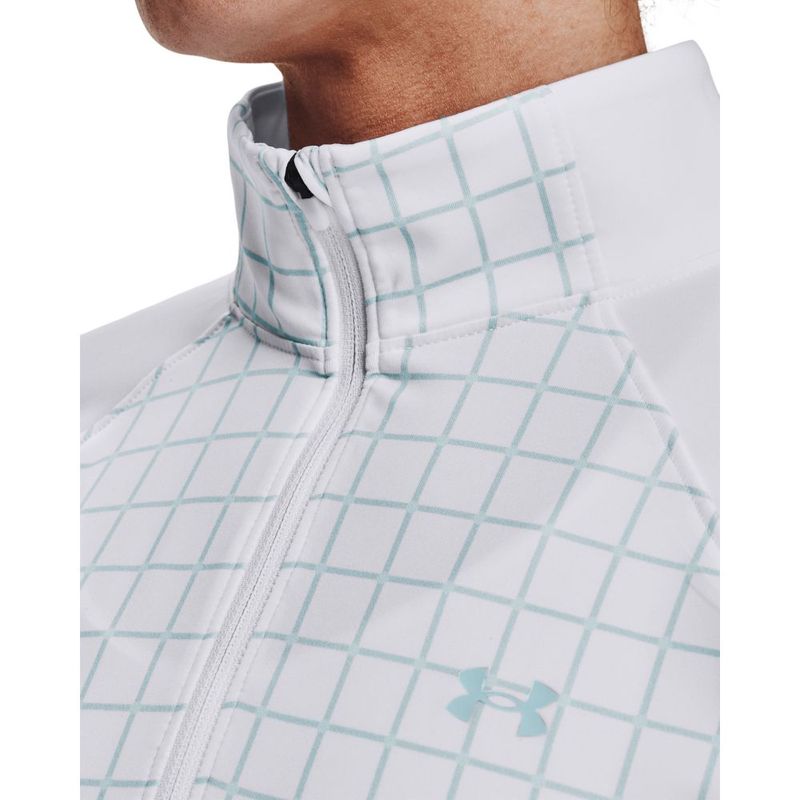 Chaqueta-under-armour-para-mujer-Engineered-Form-1-2-Zip-para-entrenamiento-color-blanco.-Cuello