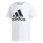 Camiseta-Manga-Corta-adidas-para-hombre-Basic-Bos-Tee-para-moda-color-blanco.-Frente-Sobre-Modelo