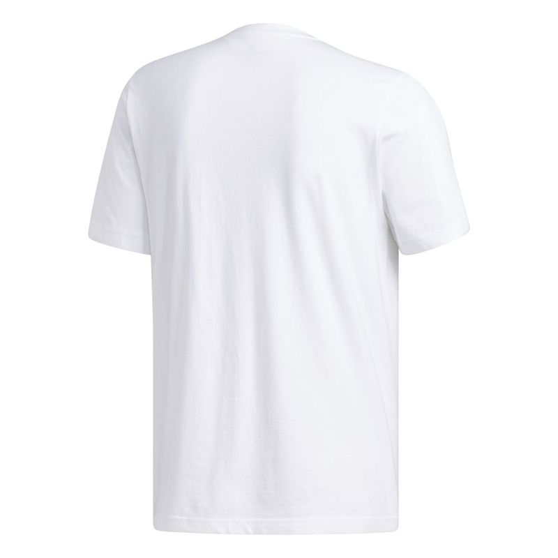 Camiseta-Manga-Corta-adidas-para-hombre-Basic-Bos-Tee-para-moda-color-blanco.-Reverso-Sobre-Modelo