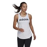 Camiseta-Manga-Sisa-adidas-para-mujer-W-Lin-Tk-para-moda-color-blanco.-Frente-Sin-Modelo