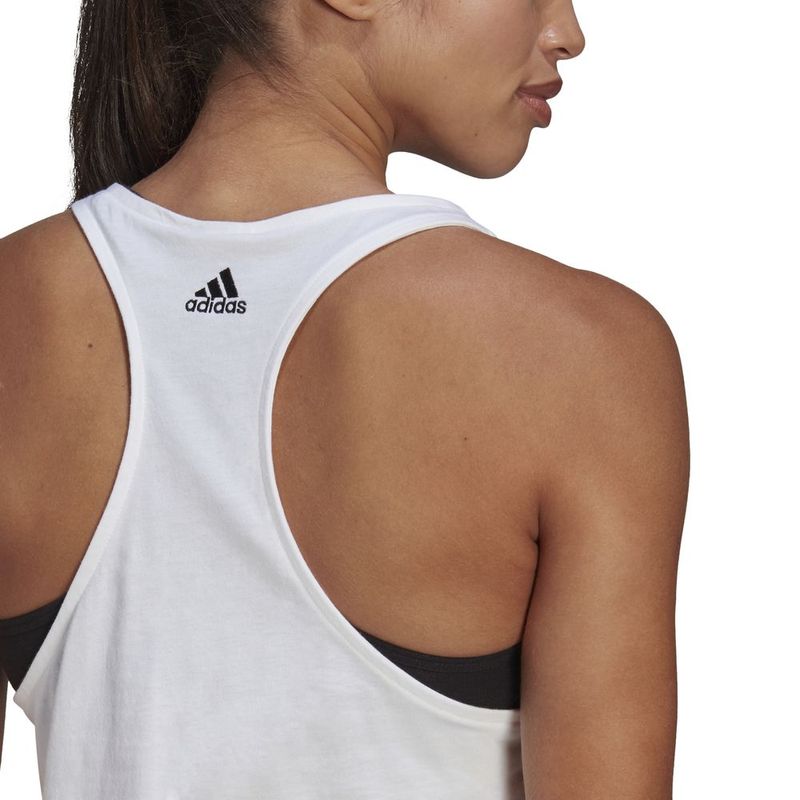 Camiseta-Manga-Sisa-adidas-para-mujer-W-Lin-Tk-para-moda-color-blanco.-Detalle-2