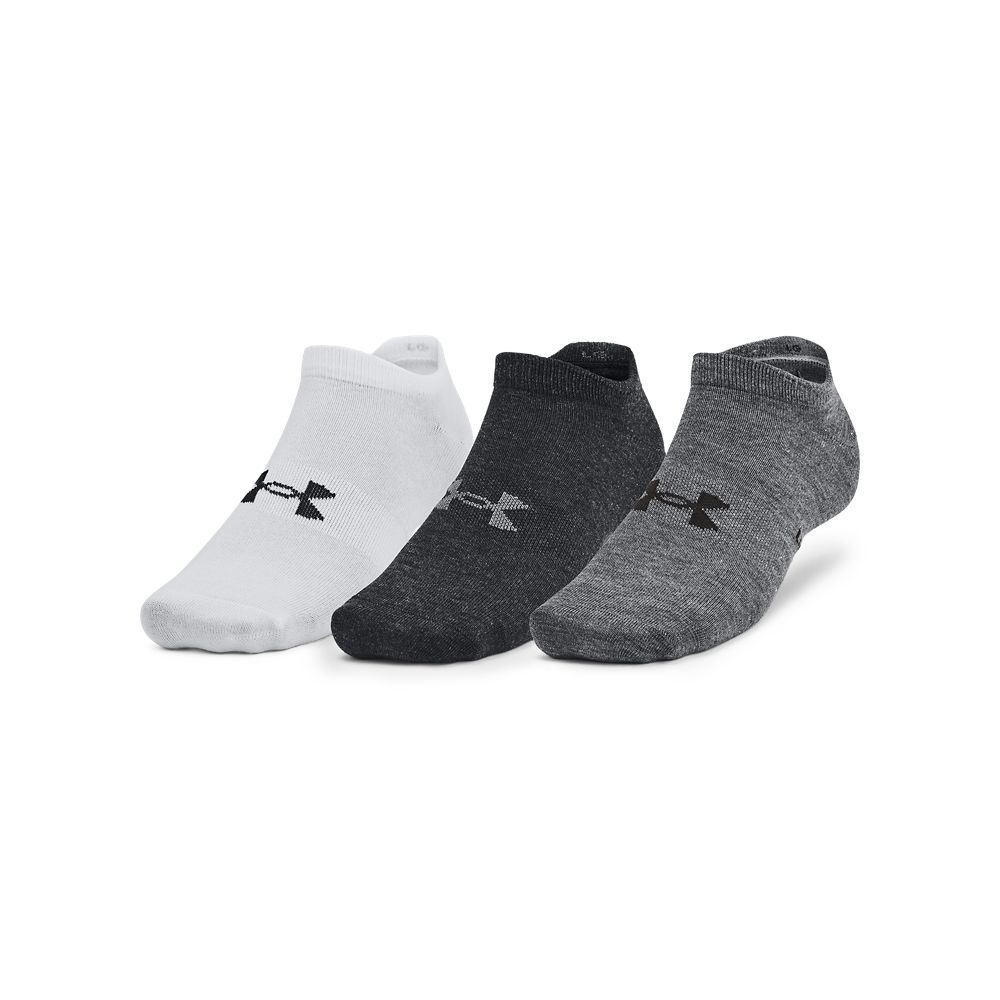 UA Essential No Show 3Pk Medias gris de hombre para entrenamiento  Referencia: 1361459-012 - prochampions