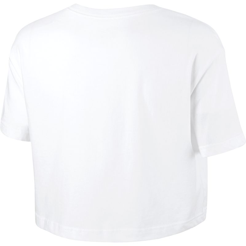 Camiseta-Manga-Corta-nike-para-mujer-W-Nsw-Tee-Essntl-Crp-Icn-Ftra-para-moda-color-blanco.-Reverso-Sin-Modelo