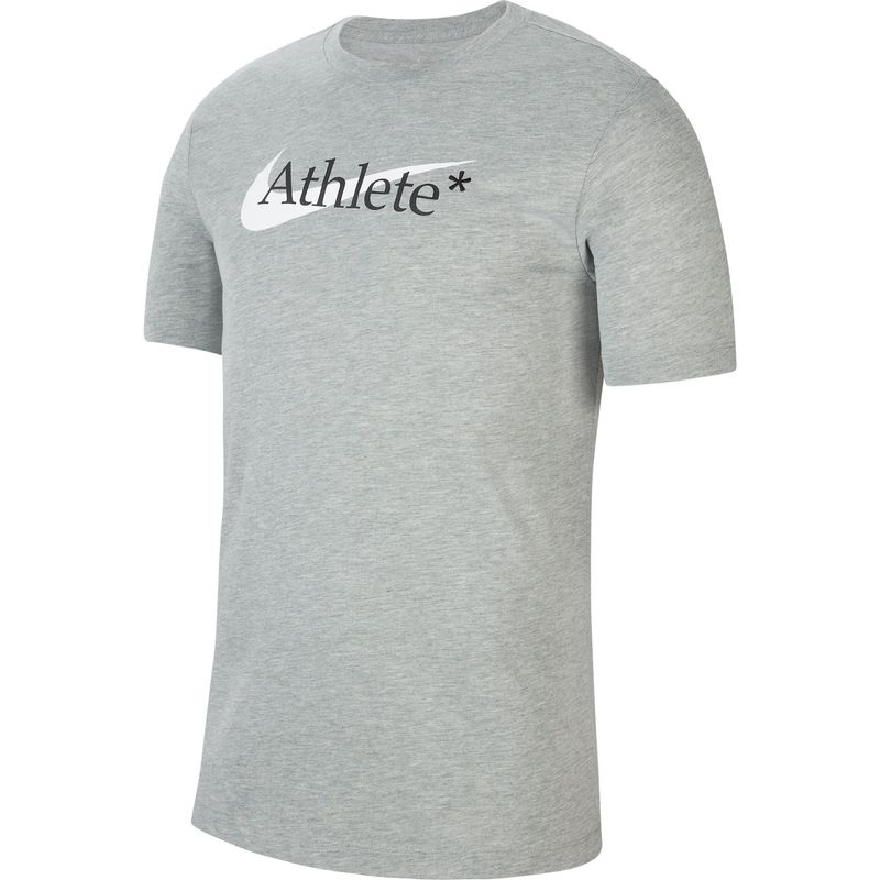 Camiseta-Manga-Corta-nike-para-hombre-M-Nk-Db-Tee-Sw-Athlete-para-entrenamiento-color-gris.-Frente-Sin-Modelo