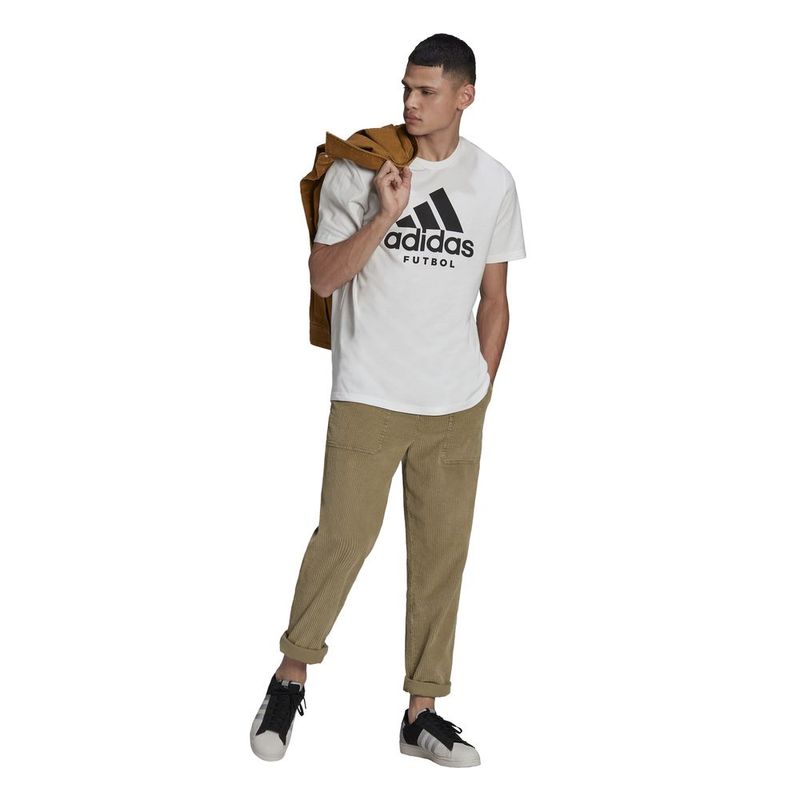 Camiseta-Manga-Corta-adidas-para-hombre-M-Futbol-G-T-para-futbol-color-blanco.-Outfit-Completo