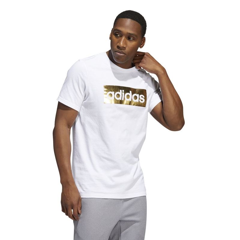 Camiseta-Manga-Corta-adidas-para-hombre-M-Pff-T-para-entrenamiento-color-blanco.-Modelo-En-Movimiento