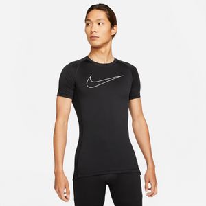 Nike M Np Df Tight Top Ss Camiseta De Compresión negro de hombre para entrenamiento
