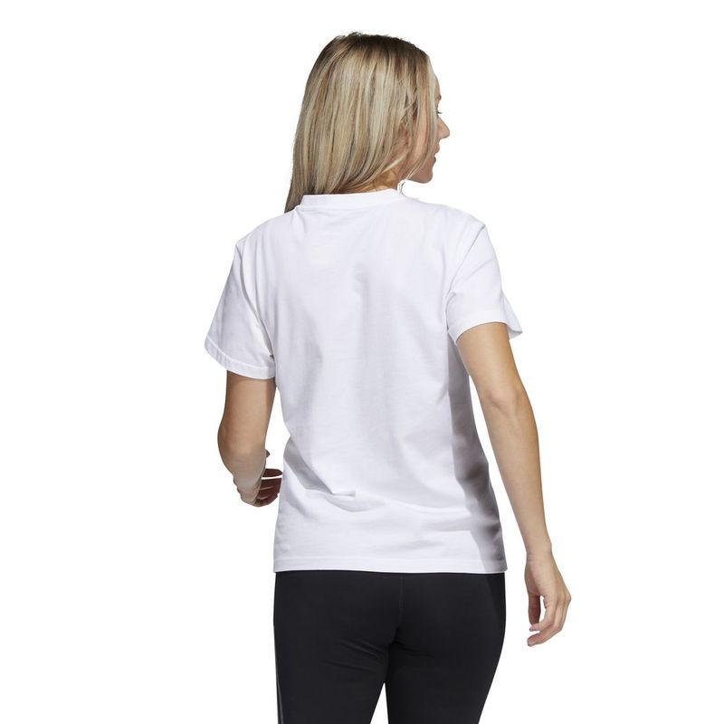 Camiseta-Manga-Corta-adidas-para-mujer-W-Run-G-T-para-correr-color-blanco.-Reverso-Sobre-Modelo