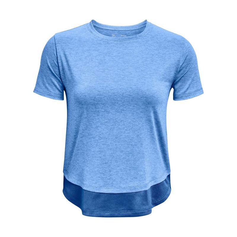 Camiseta-Manga-Corta-under-armour-para-mujer-Ua-Tech-Vent-Ss-para-entrenamiento-color-azul.-Frente-Sin-Modelo