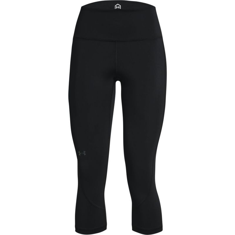 Capri-under-armour-para-mujer-Ua-Rush-Capri-para-entrenamiento-color-negro.-Frente-Sin-Modelo