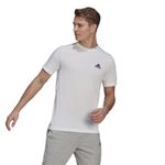 Camiseta-Manga-Corta-adidas-para-hombre-M-Fr-T-para-entrenamiento-color-blanco.-Modelo-En-Movimiento