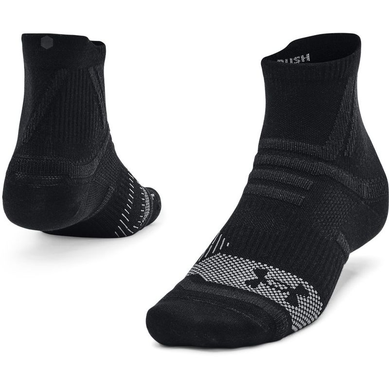 Medias-under-armour-para-hombre-Ua-Rush-Quarter-para-entrenamiento-color-negro.-Frente-Sin-Modelo