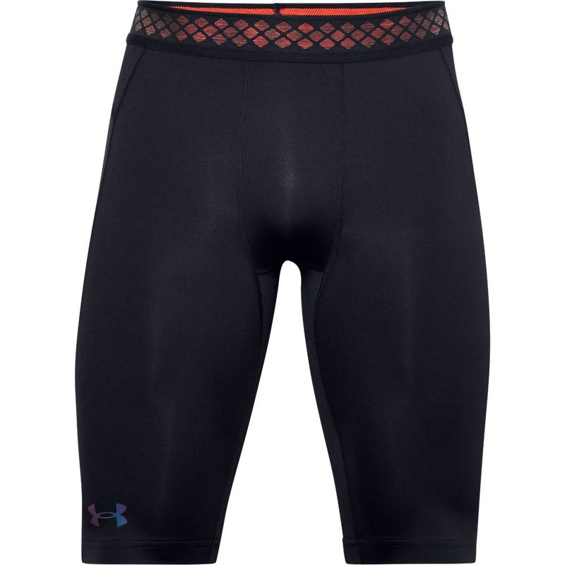 Pantaloneta-under-armour-para-hombre-Ua-Hg-Rush-2.0-Long-Shorts-para-entrenamiento-color-negro.-Frente-Sin-Modelo