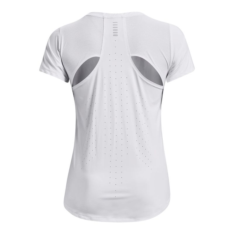 Camiseta-Manga-Corta-under-armour-para-mujer-Ua-Isochill-Run-Laser-Tee-para-correr-color-blanco.-Reverso-Sin-Modelo