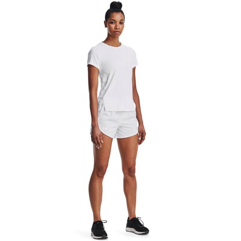 Camiseta-Manga-Corta-under-armour-para-mujer-Ua-Isochill-Run-Laser-Tee-para-correr-color-blanco.-Outfit-Completo