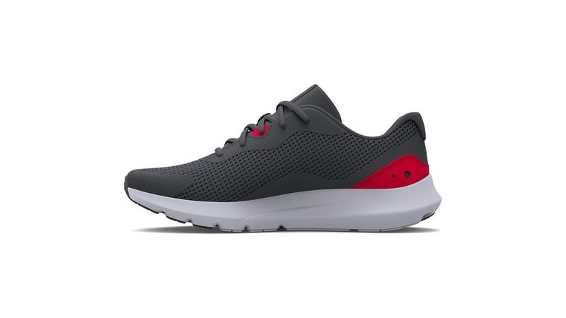 Tenis Under Armour Para Correr Surge Gris Y Rojo Para Hombre