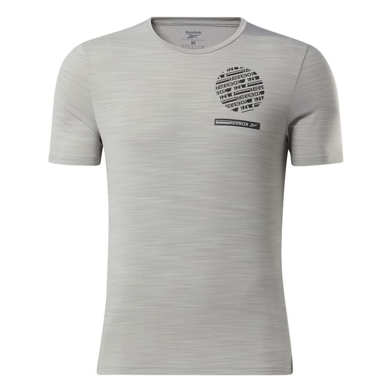 Camiseta-Manga-Corta-reebok-para-hombre-Tsr-Ss-Ac-Graphic-Tee-para-correr-color-gris.-Frente-Sin-Modelo