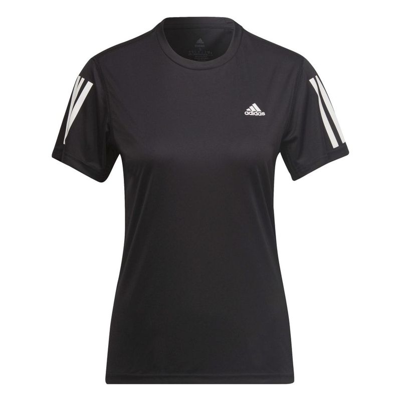 Camiseta-Manga-Corta-adidas-para-mujer-Own-The-Run-Tee-para-correr-color-negro.-Frente-Sin-Modelo