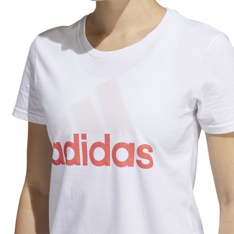 Camiseta-Manga-Corta-adidas-para-mujer-W-Basic-Bos-Tee-para-moda-color-blanco.-Detalle-1