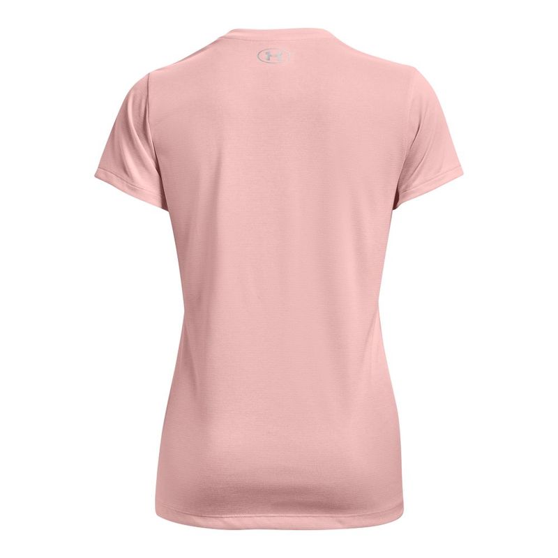 Camiseta-Manga-Corta-under-armour-para-mujer-Tech-Ssv---Twist-para-entrenamiento-color-rosado.-Reverso-Sin-Modelo