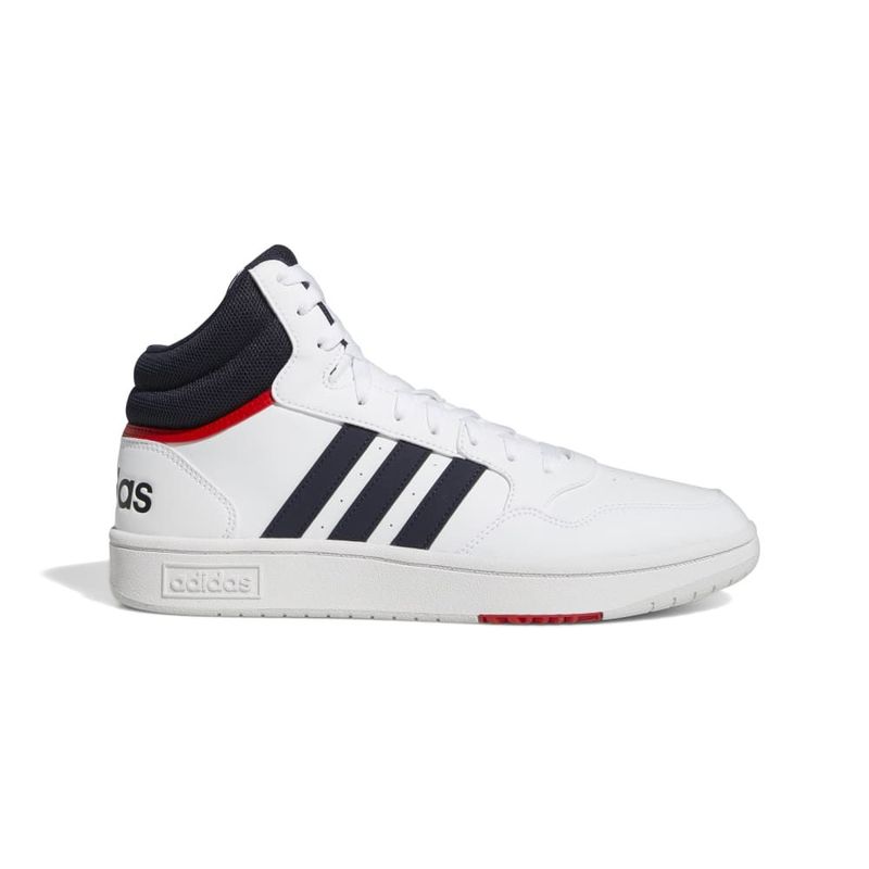 Tenis-adidas-para-hombre-Hoops-3.0-Mid-para-moda-color-blanco.-Lateral-Externa-Derecha