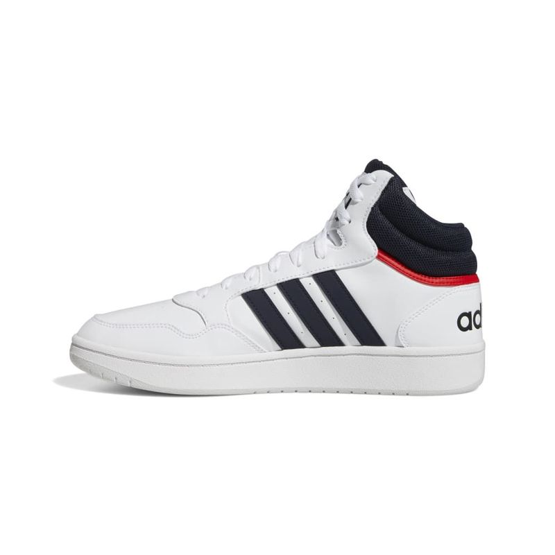 Tenis-adidas-para-hombre-Hoops-3.0-Mid-para-moda-color-blanco.-Lateral-Interna-Izquierda