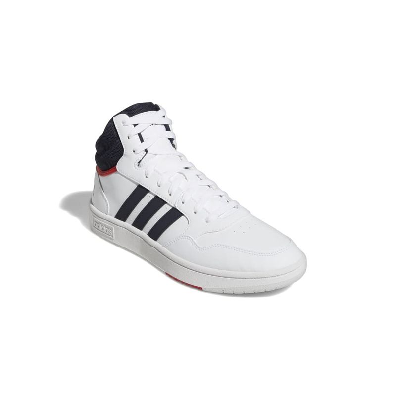Tenis-adidas-para-hombre-Hoops-3.0-Mid-para-moda-color-blanco.-Borde-Externo