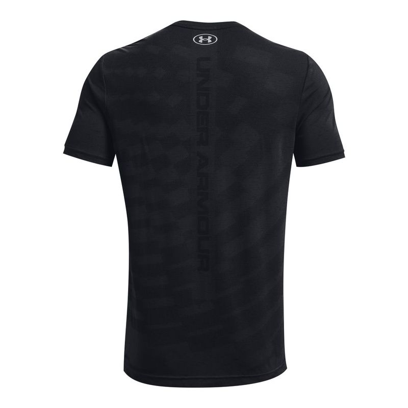 Camiseta-Manga-Corta-under-armour-para-hombre-Ua-Seamless-Radial-Ss-para-entrenamiento-color-negro.-Reverso-Sin-Modelo