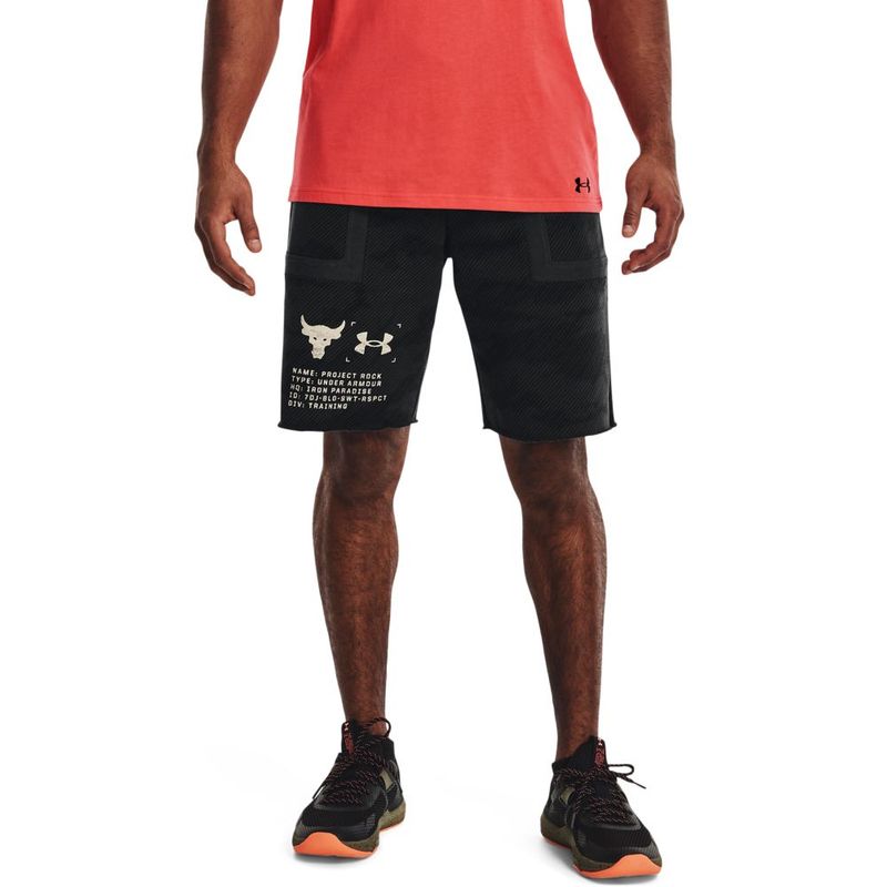 Pantaloneta-under-armour-para-hombre-Ua-Pjt-Rk-Q2-Hvywt-Terry-Sts-para-entrenamiento-color-negro.-Frente-Sobre-Modelo
