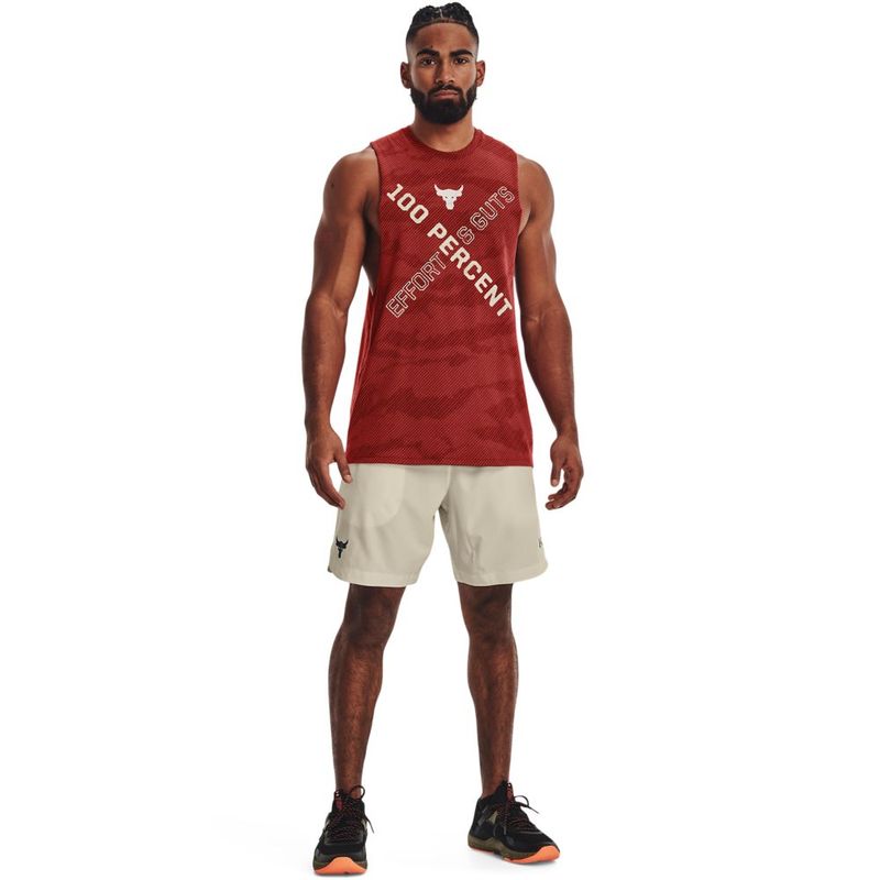 Camiseta-Manga-Sisa-under-armour-para-hombre-Ua-Pjt-Rock-100-Percent-Tank-para-entrenamiento-color-rojo.-Outfit-Completo